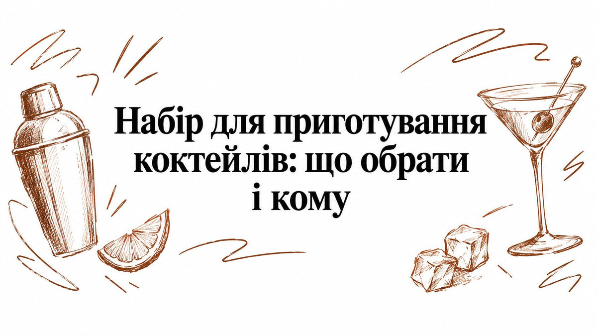 Набір для приготування коктейлів: що обрати і кому