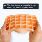 Форма для льоду 24 комірки 3,2 × 2,7 см бежева