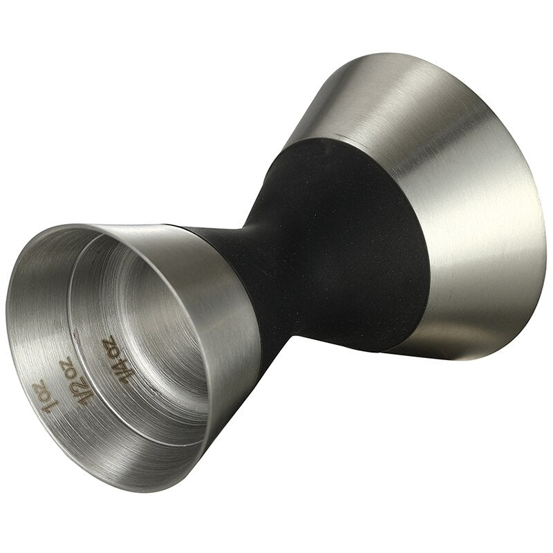 Джигер 1 × 1 1/2 oz сріблястий з антиковзною ручкою