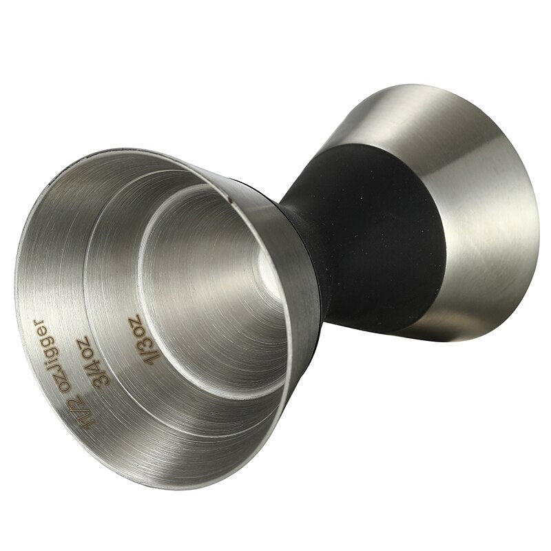 Джигер 1 × 1 1/2 oz сріблястий з антиковзною ручкою