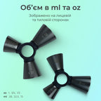 Джигер тристоронній 1/2 × 3/4 × 1 oz чорний