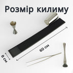 Килимок барний на край стійки 60×8 см чорний
