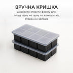 Форма для льоду 8 окремих кубиків 4,5 см чорна