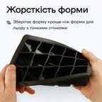 Форма для льда 15 кубиков 3,3 см черная