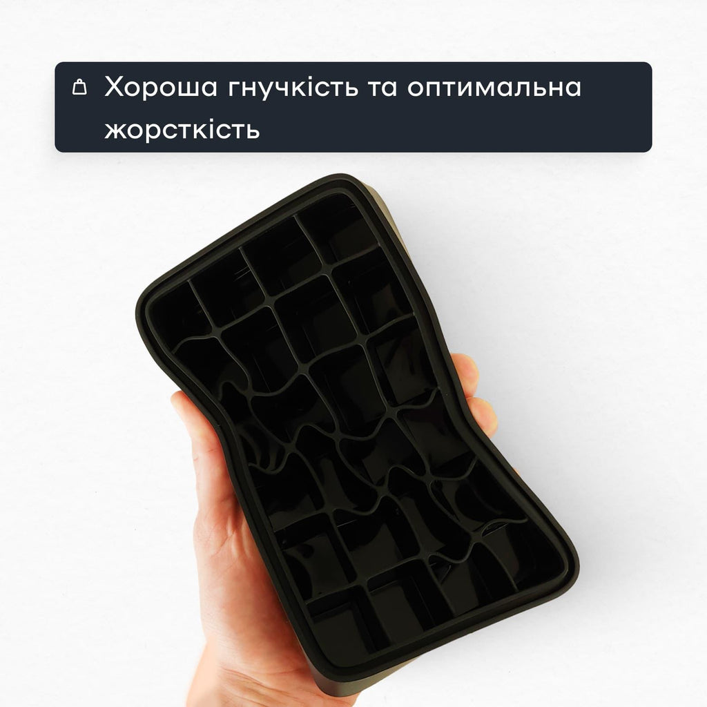 Форма для льоду 24 комірки 3,2 × 2,7 см чорна