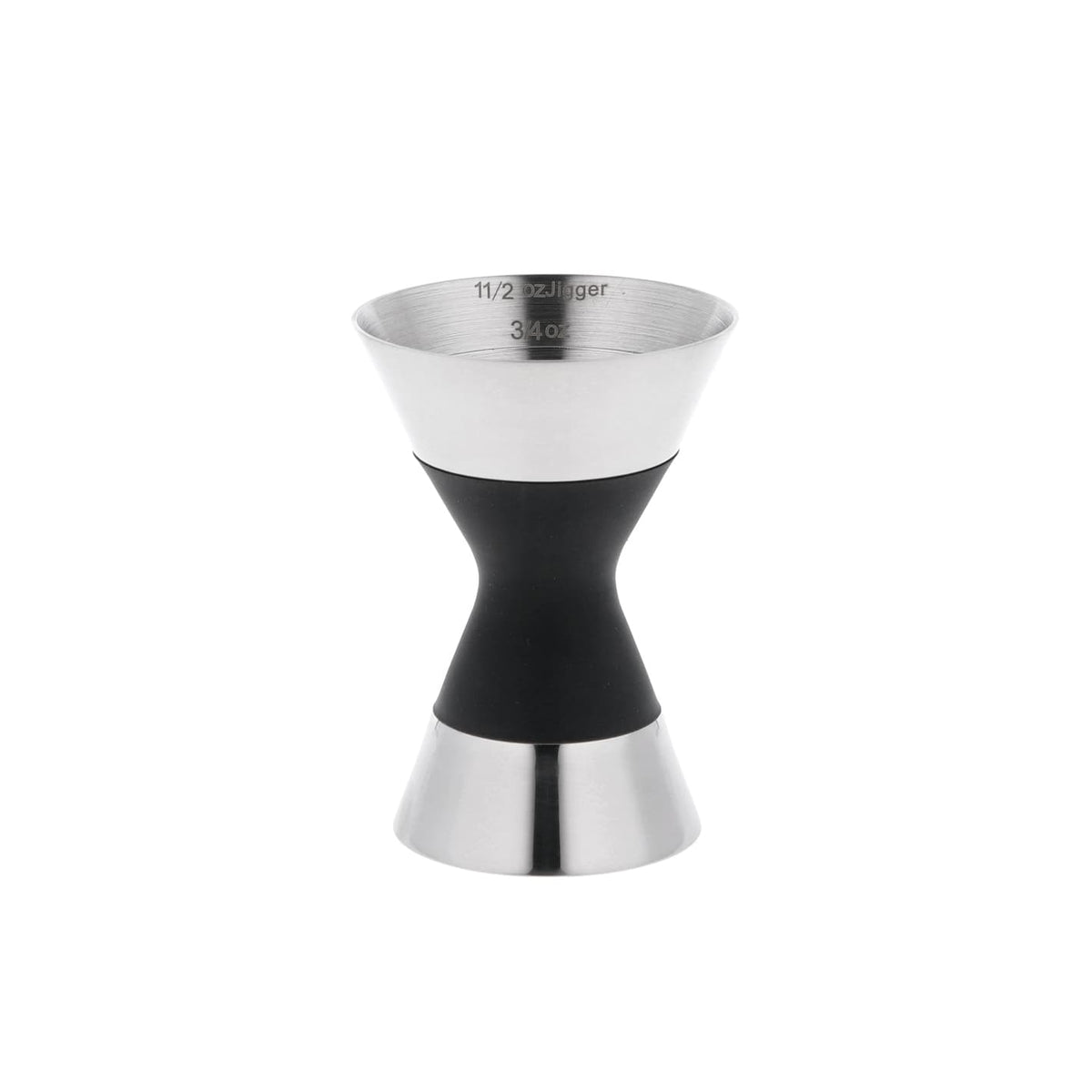 Джигер 1 × 1 1/2 oz сріблястий з антиковзною ручкою